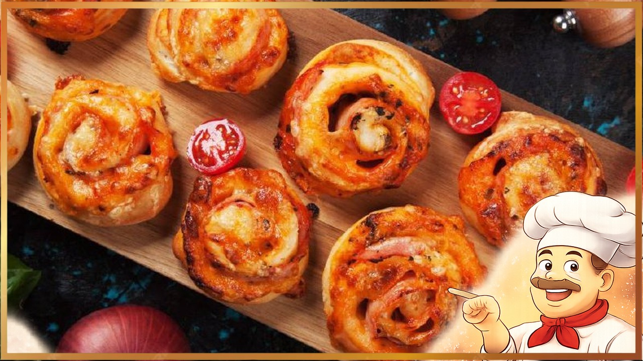 Пицца-рулет с пеперони и моцареллой