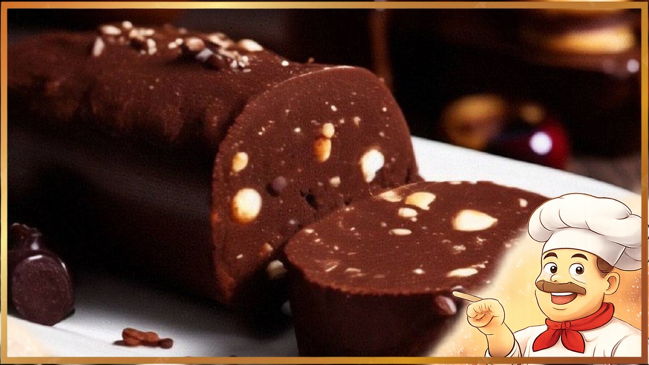 Шоколадная колбаса из печенья