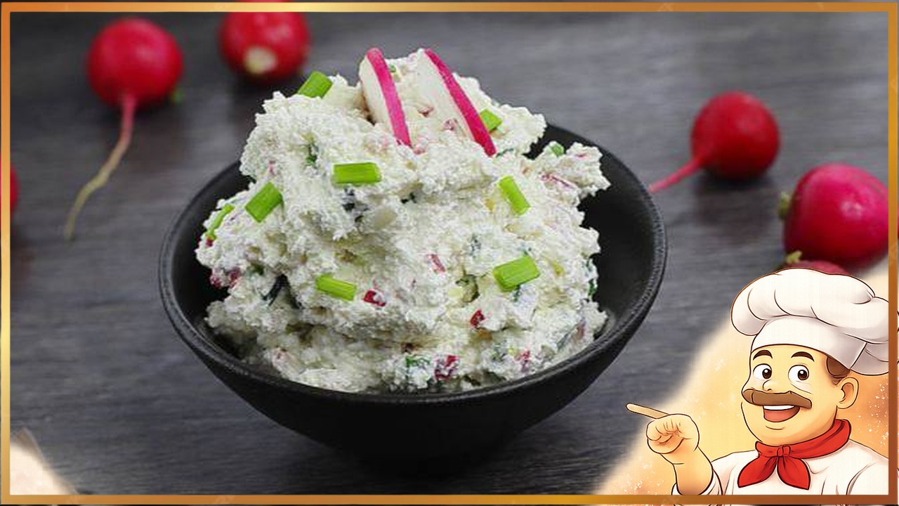 Гзик — творожная намазка с редисом