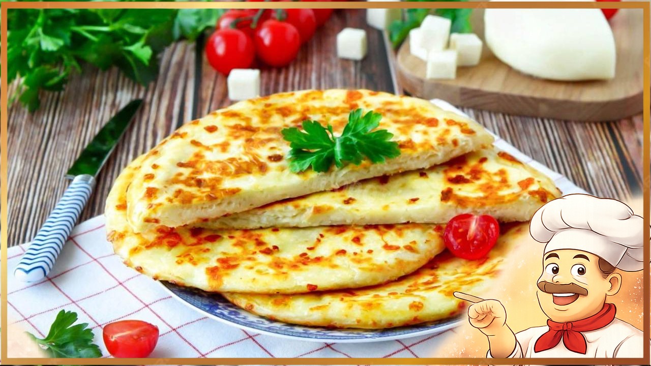 Хачапури с творогом и сыром на сковороде