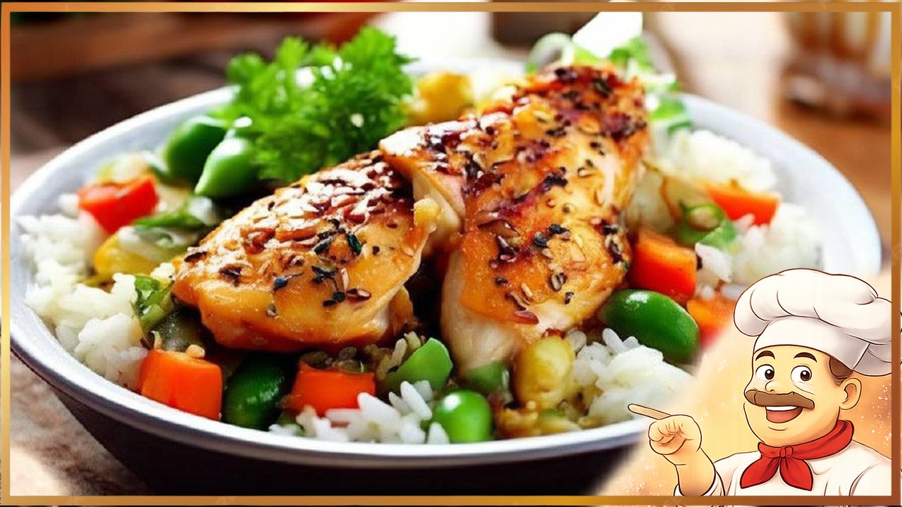 Курица с рисом и овощами