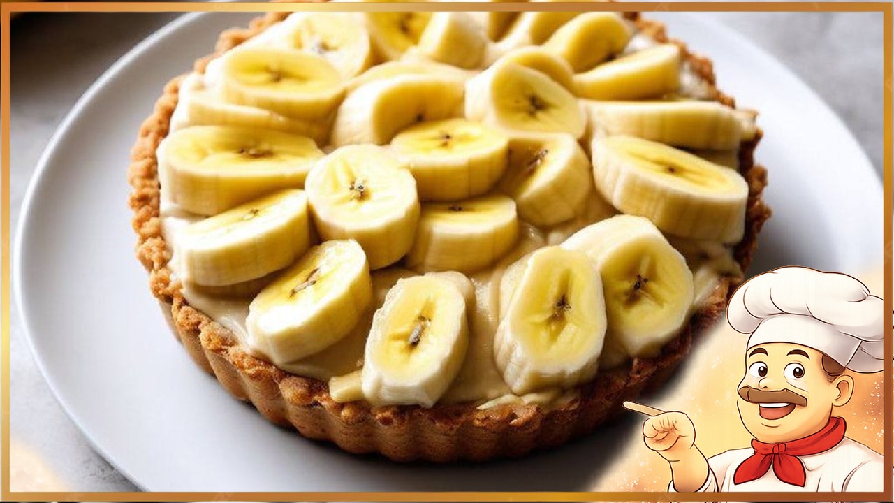 Банановый пирог на песочном тесте