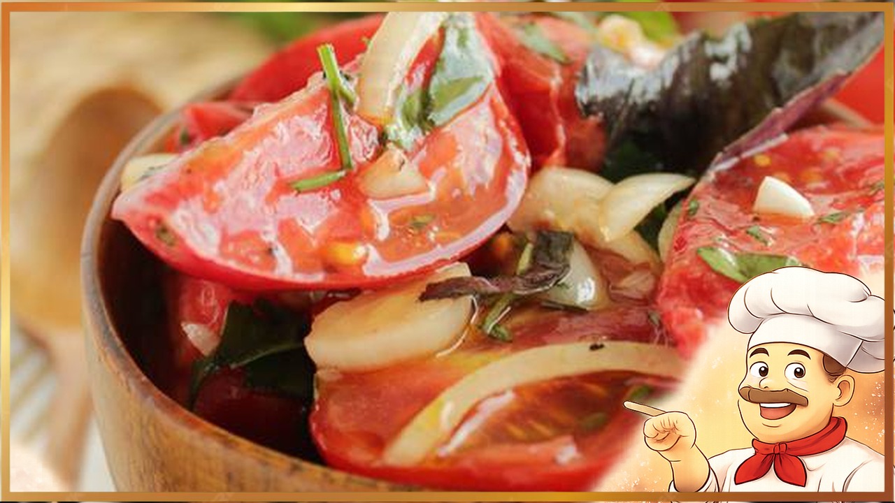 Закуска из маринованных помидор