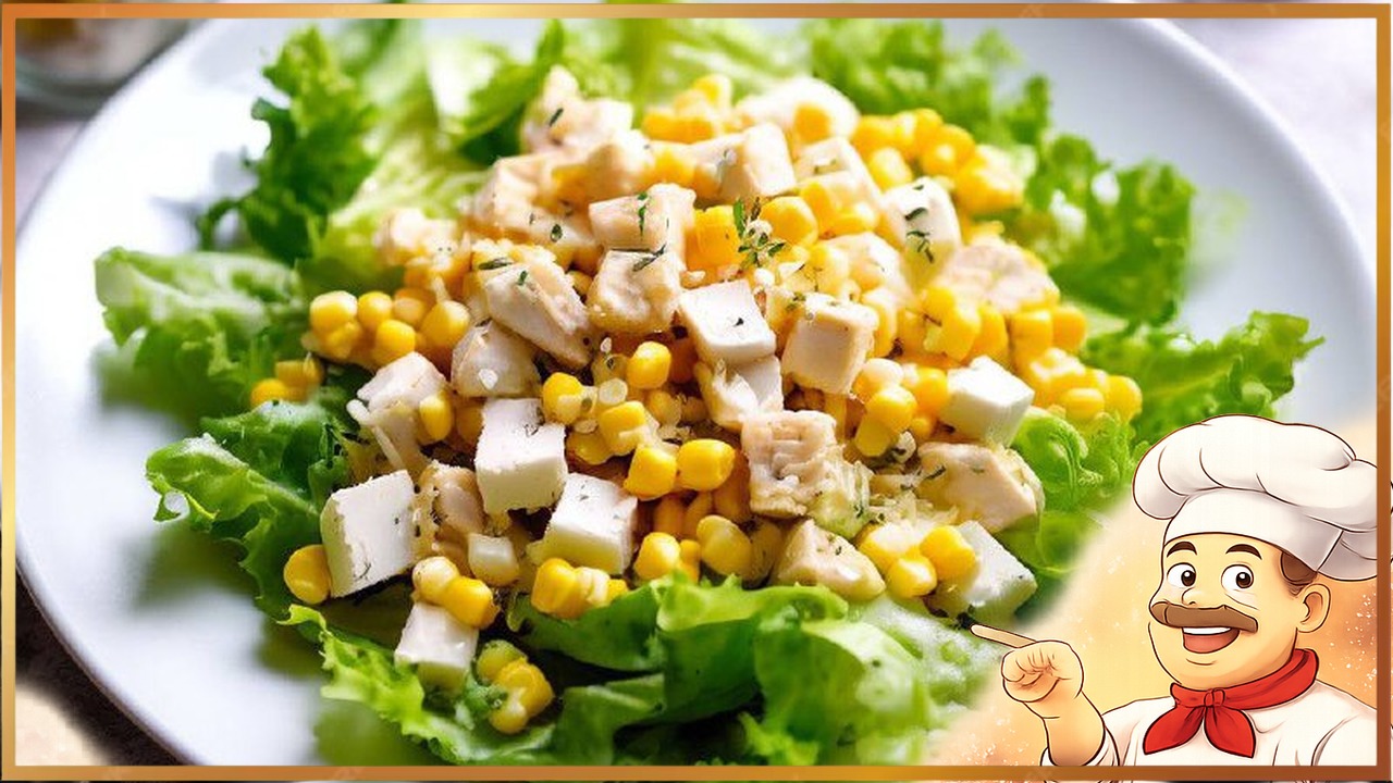 Салат с курицей и кукурузой