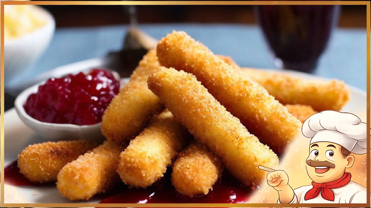 Сырные палочки с клюквенным соусом