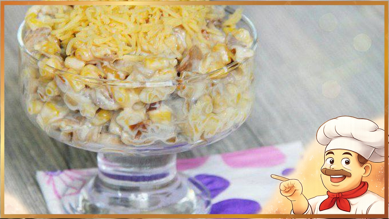 Салат с кукурузой и шампиньонами