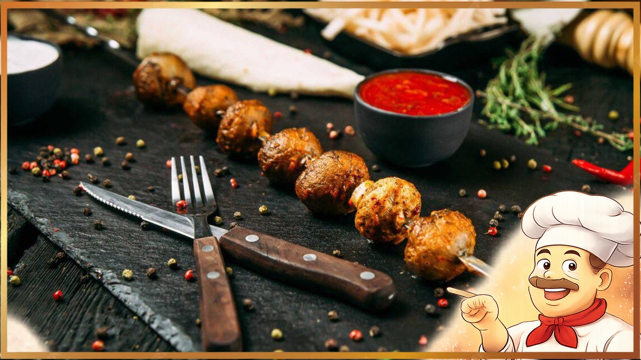 Шашлык из шампиньонов