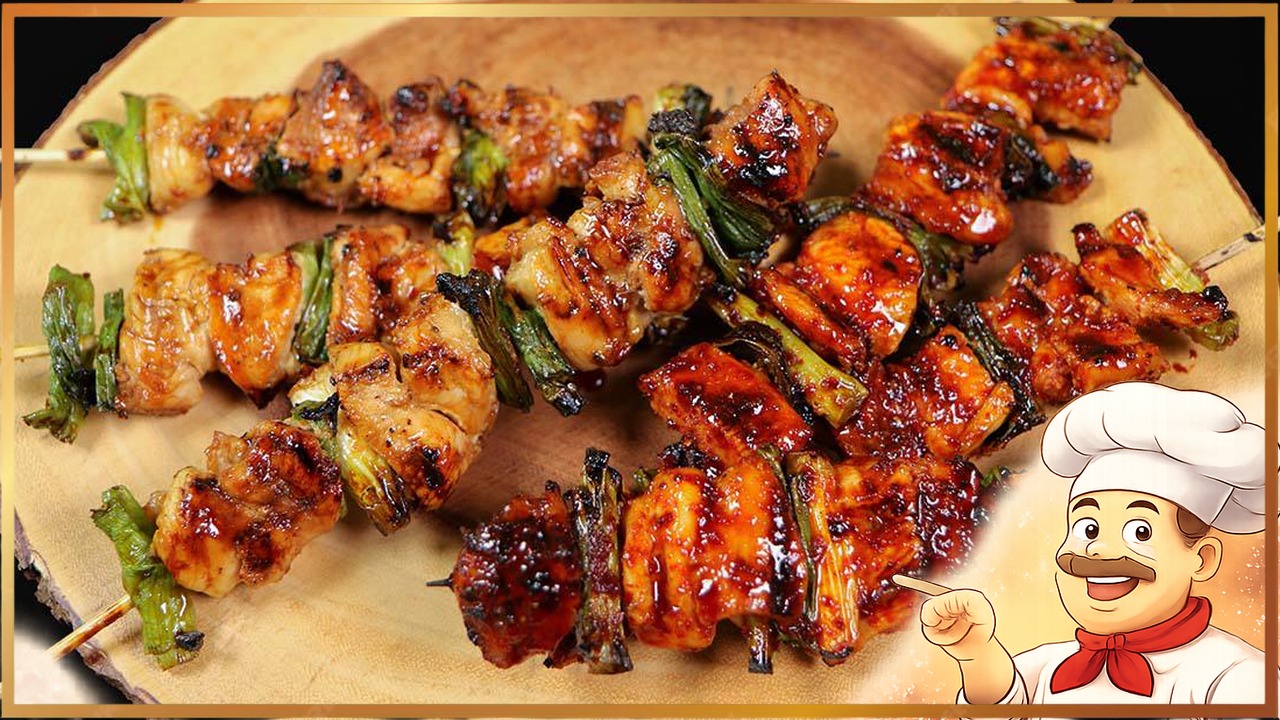 Даккочи — корейские куриные шашлычки с зелёным луком