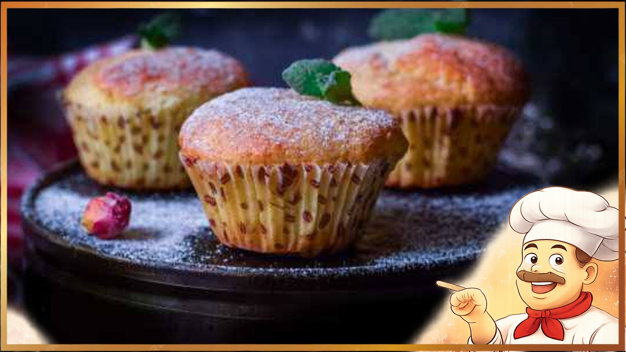 Творожные кексы с малиной