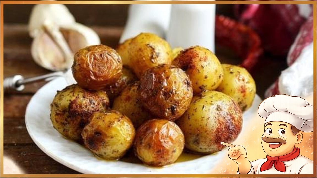 Молодая картошка, запечённая с паприкой