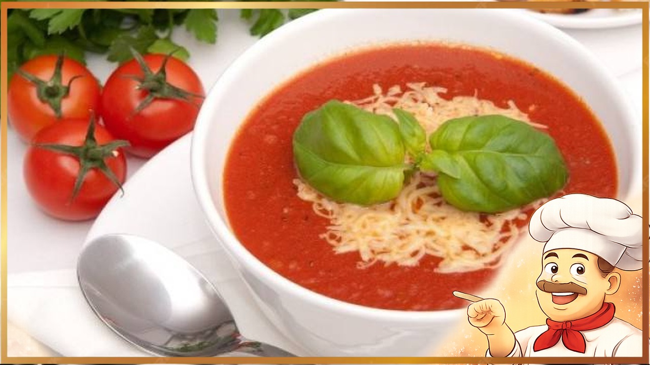 Овощной суп из свежих помидоров