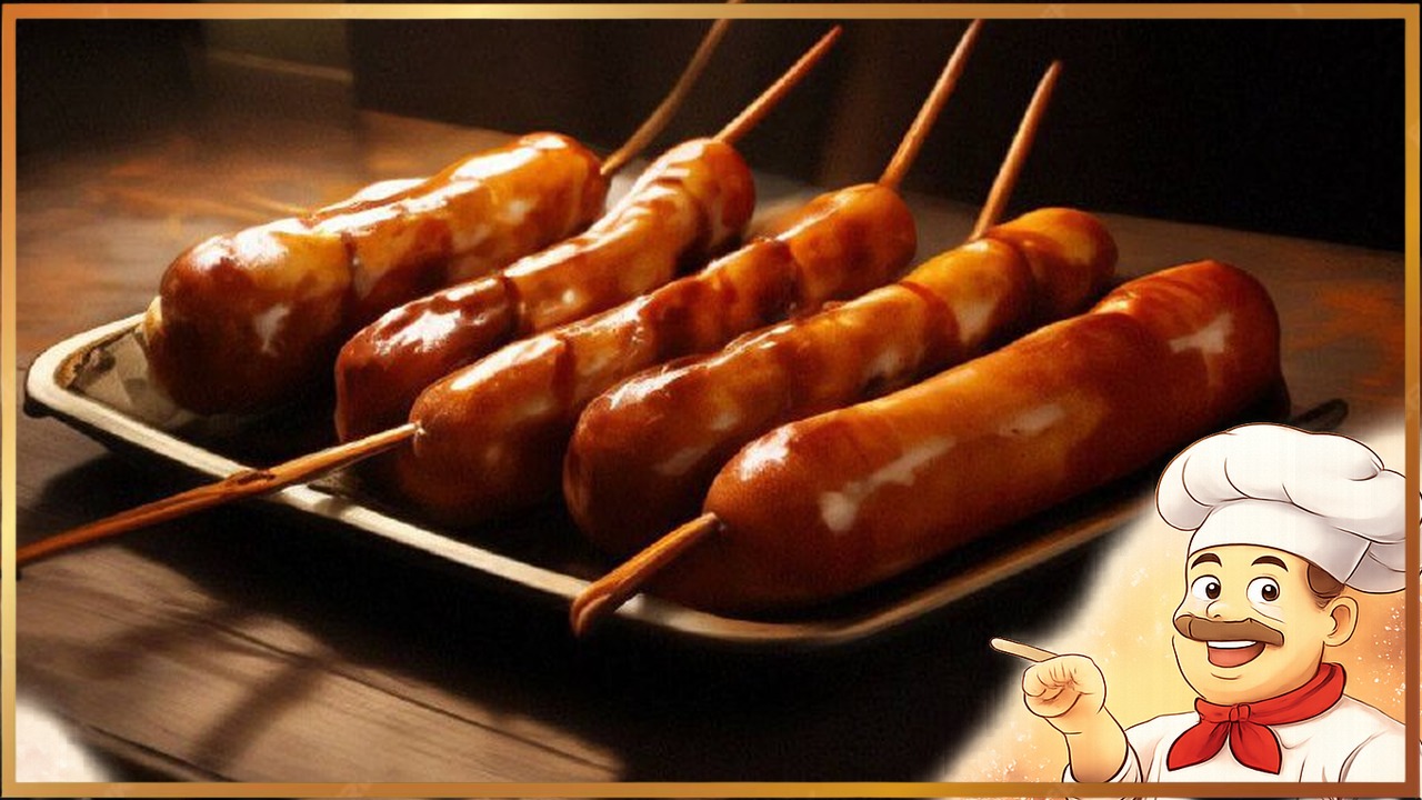 Сосиски на палочках в тесте
