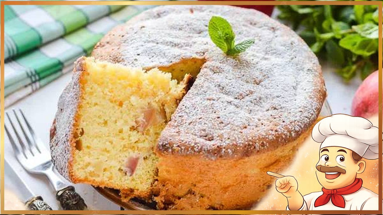 Шарлотка с яблоками на сливочном масле