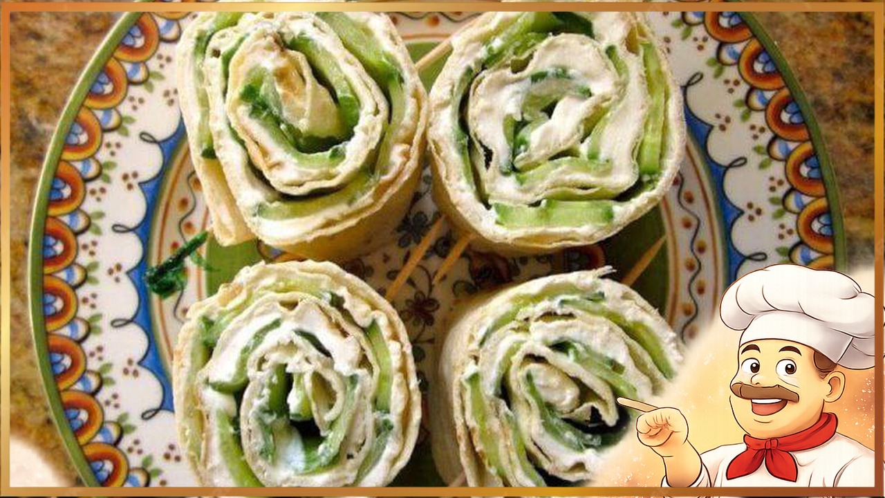 Рулетики с авокадо и ветчиной