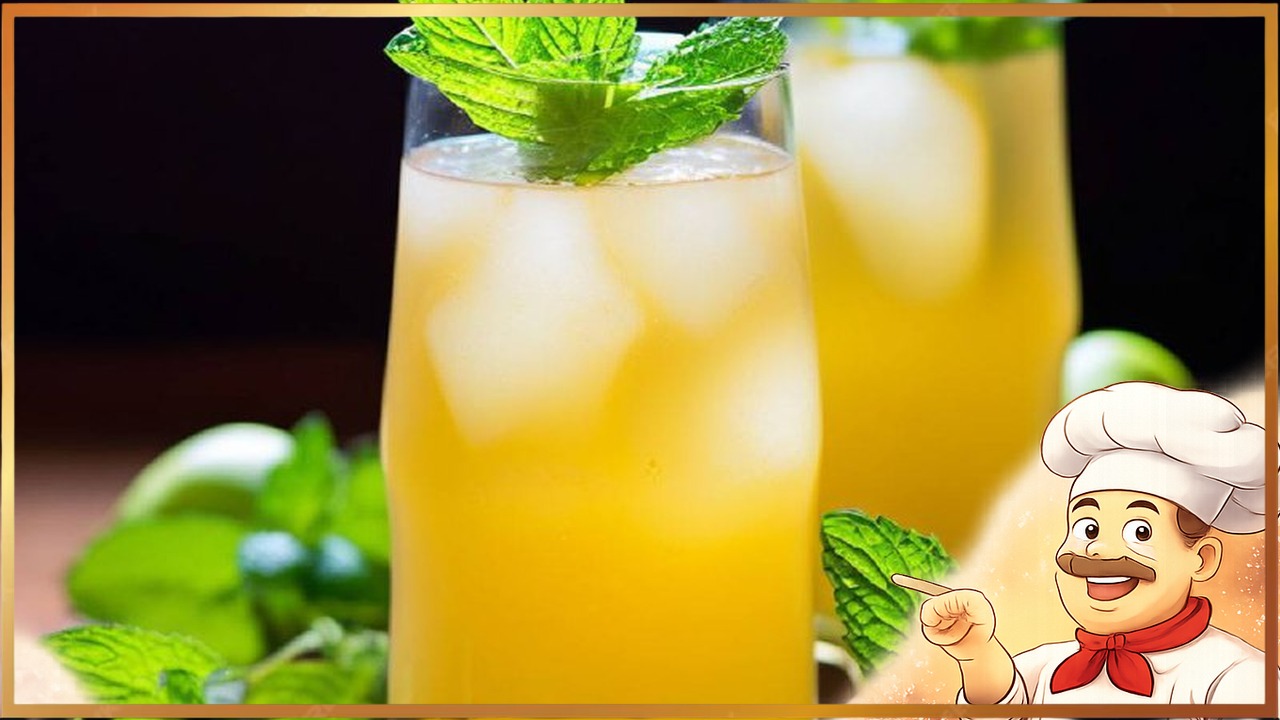 Компот из груш а-ля мохито на зиму