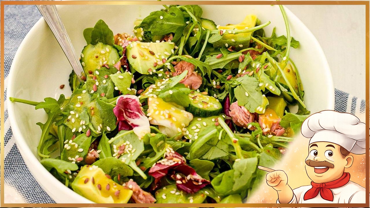 Салат с тунцом и авокадо