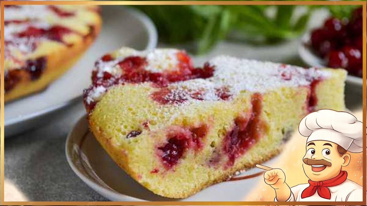 Пирог с клюквой