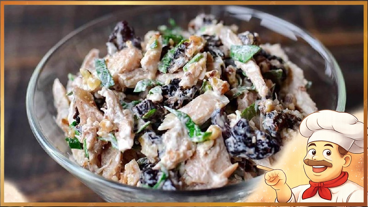 Салат с черносливом и грецкими орехами