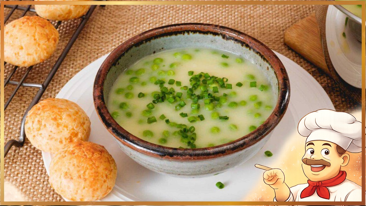 Суп-пюре с картофелем и горошком