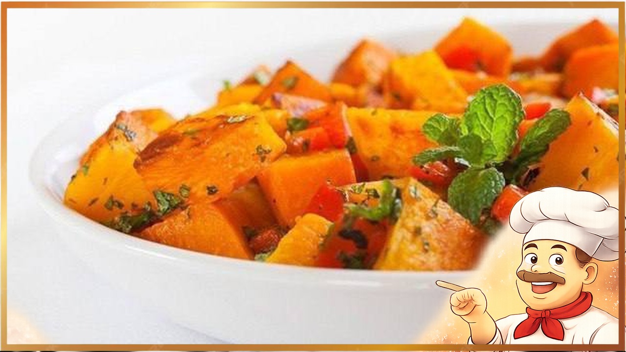 Легкий салат из тыквы