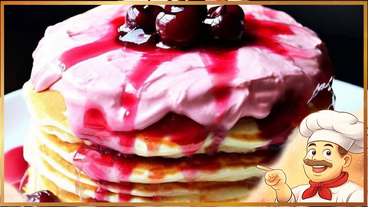 Блинный торт с вишней