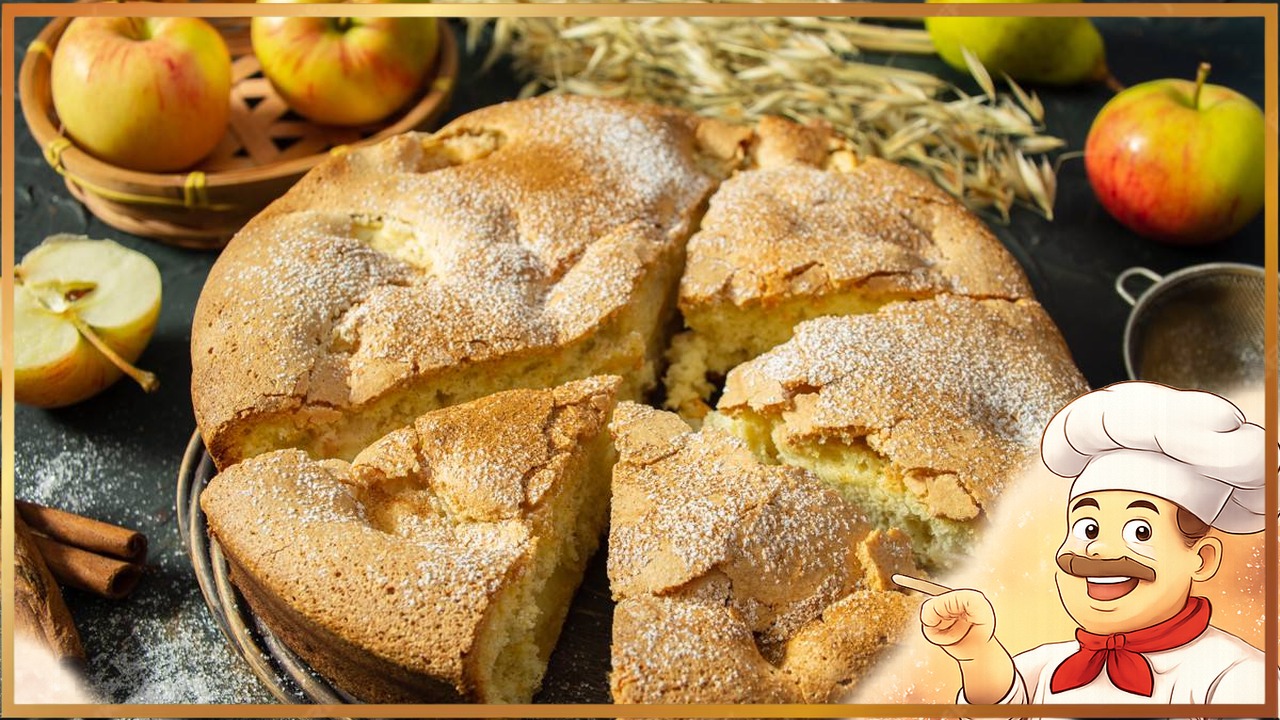 Шарлотка с грушами