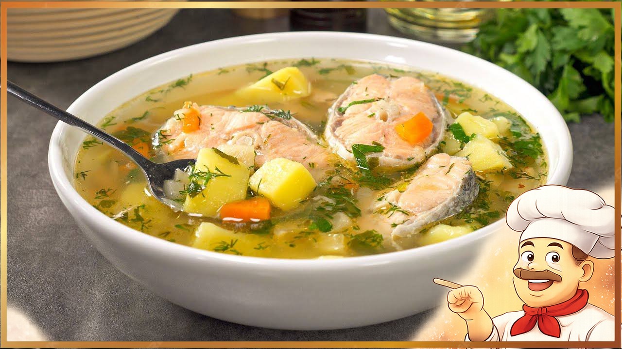 Простой рыбный суп с овощами в мультиварке