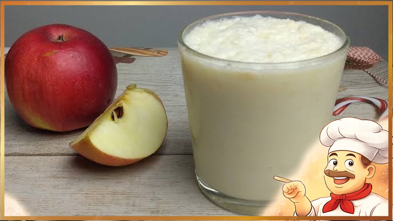 Молочный коктейль с яблоком
