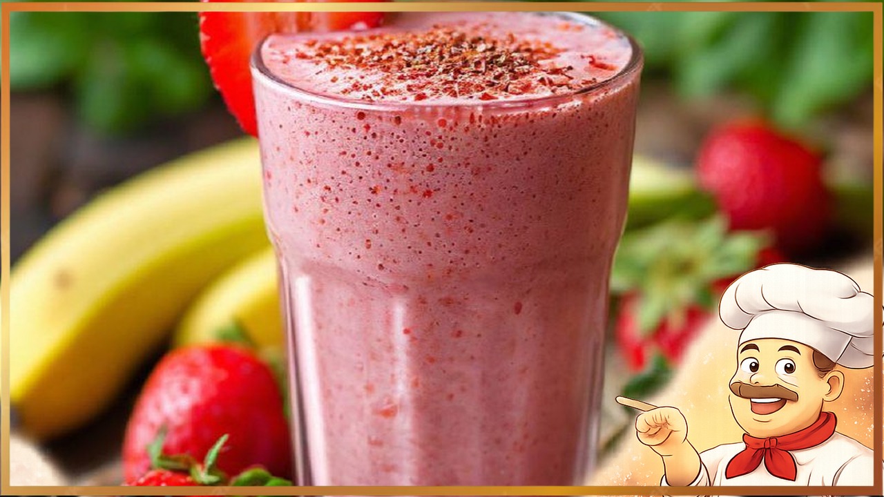 Бананово-клубничный смузи