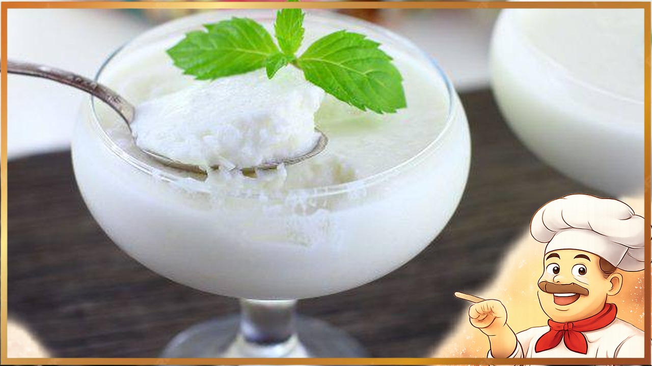 Простой десерт из кефира и желатина