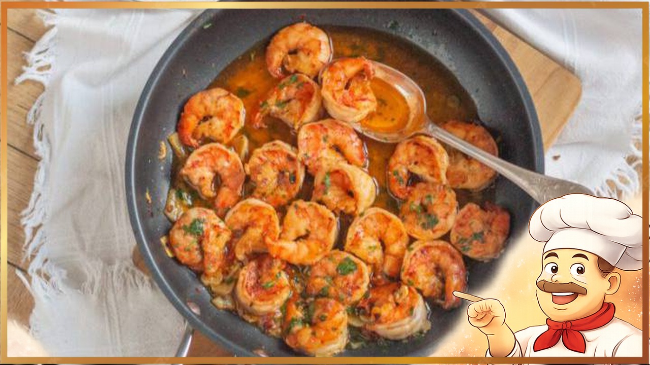 Жареные креветки с чесночным маринадом