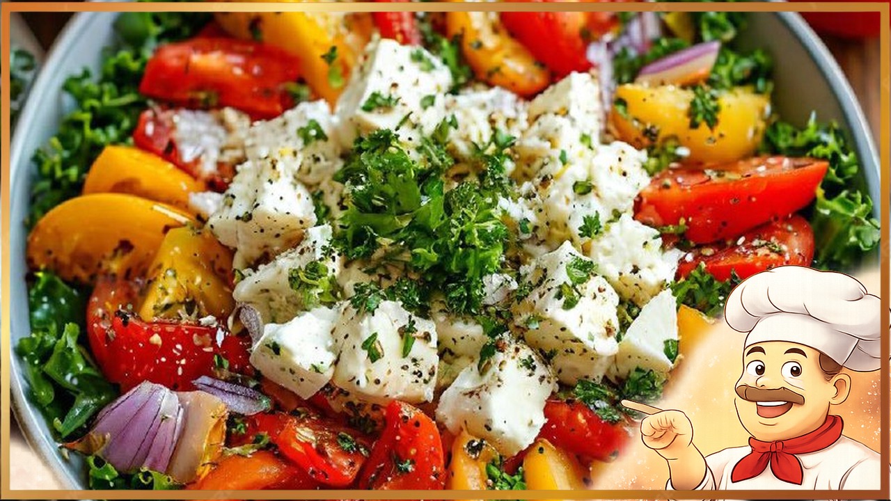Овощной салат с брынзой
