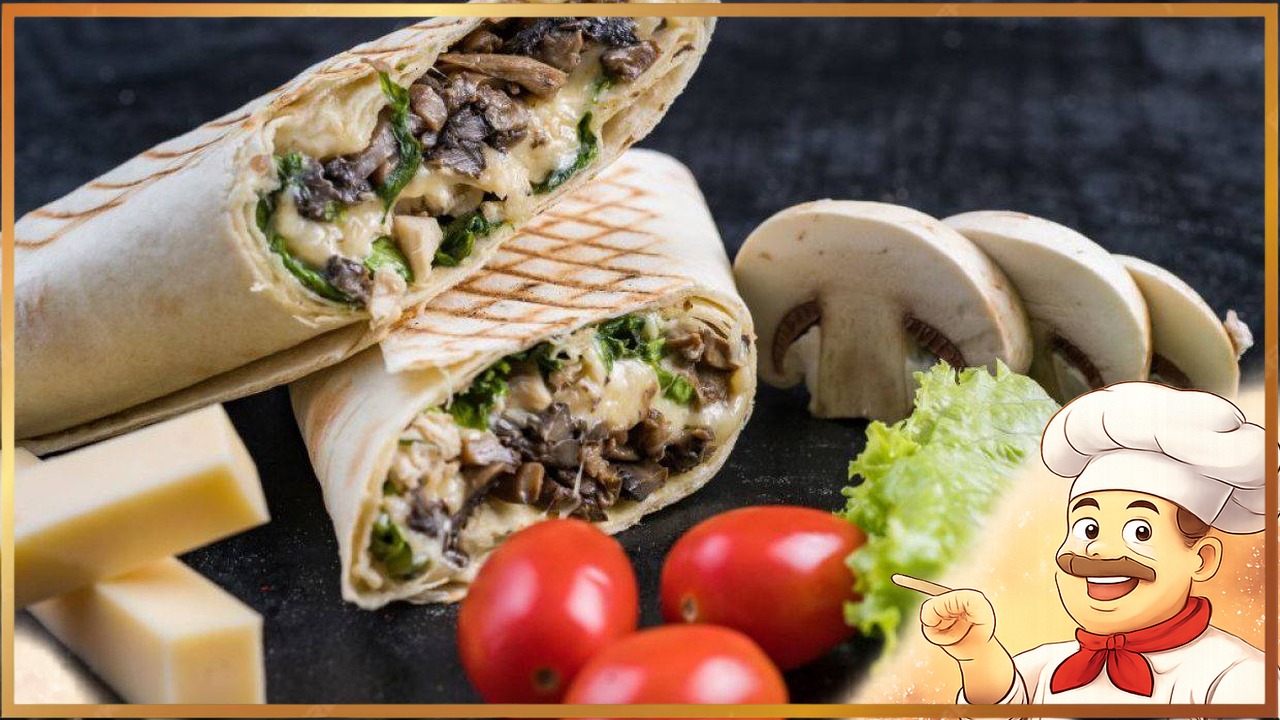 Шаурма с сыром и грибами