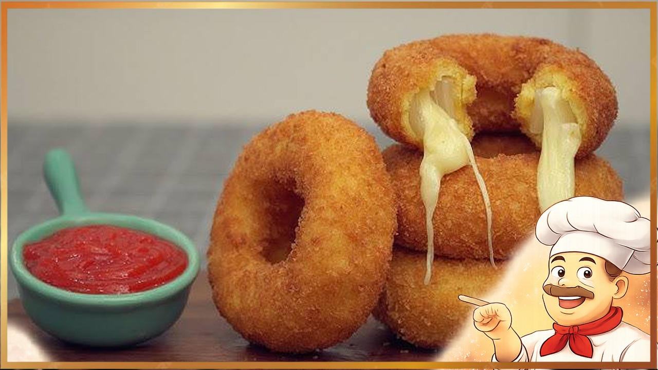 Луковые кольца с сыром