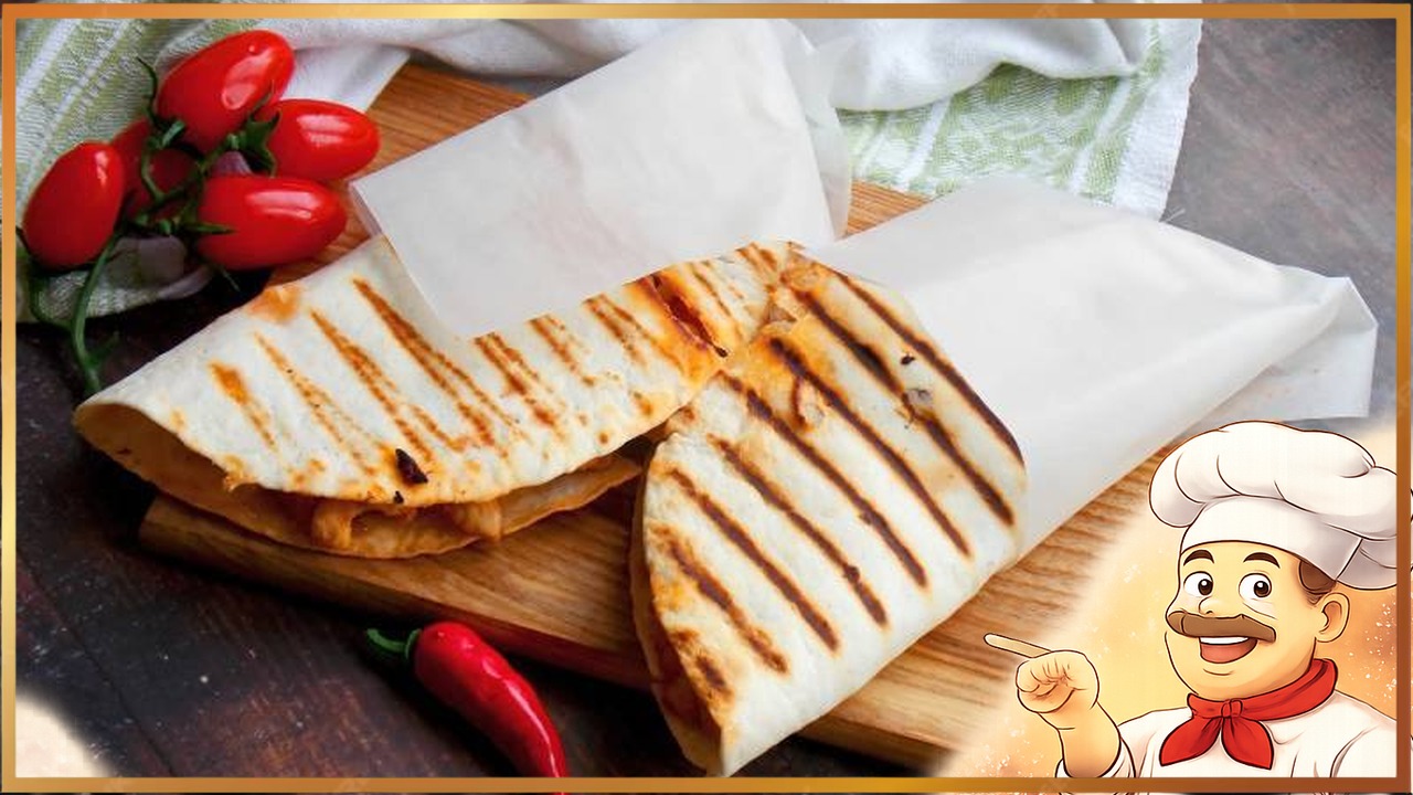 Кесадилья с курицей, кукурузой и томатной сальсой