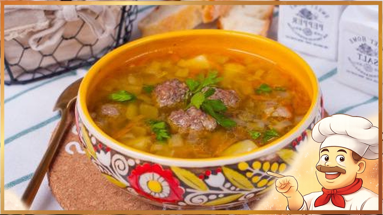 Гречневый суп с фрикадельками