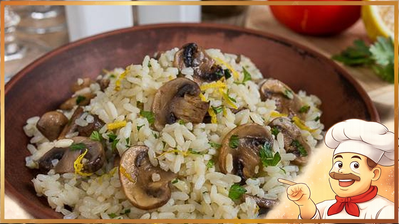 Рис с шампиньонами