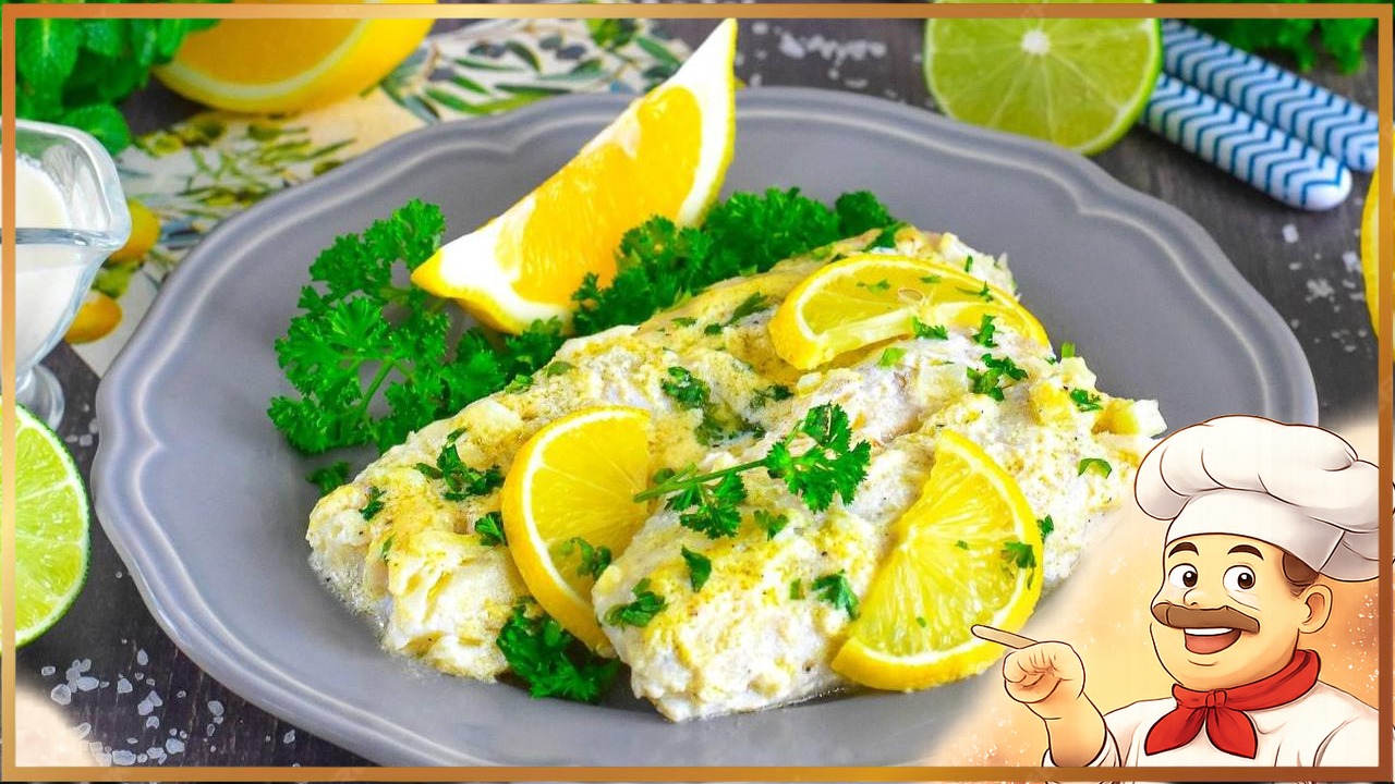 Запечённая рыба с лимоном и зеленью