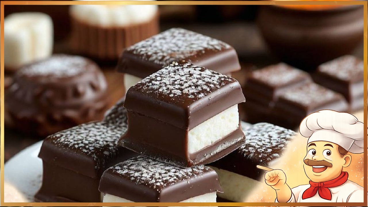 Яблочный зефир в шоколаде