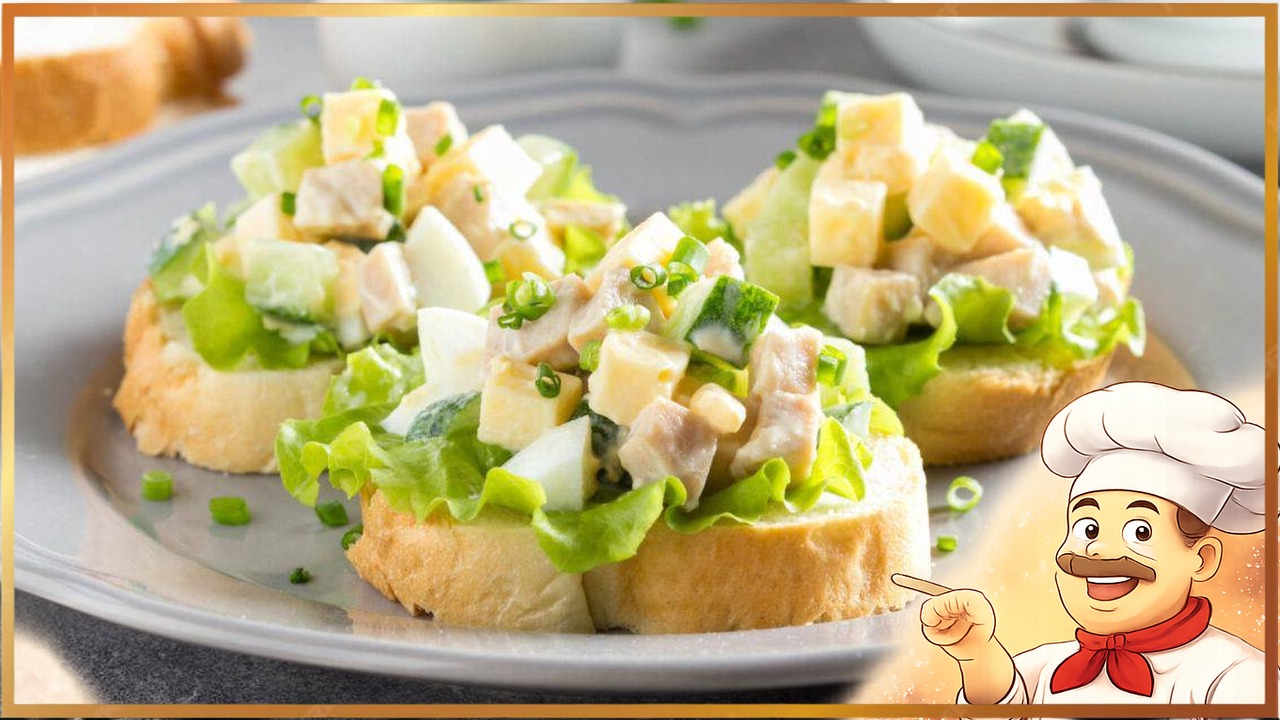 Бутерброды с кальмарами и сыром