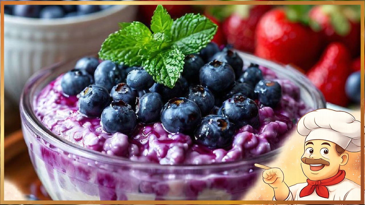 Черничный творожник