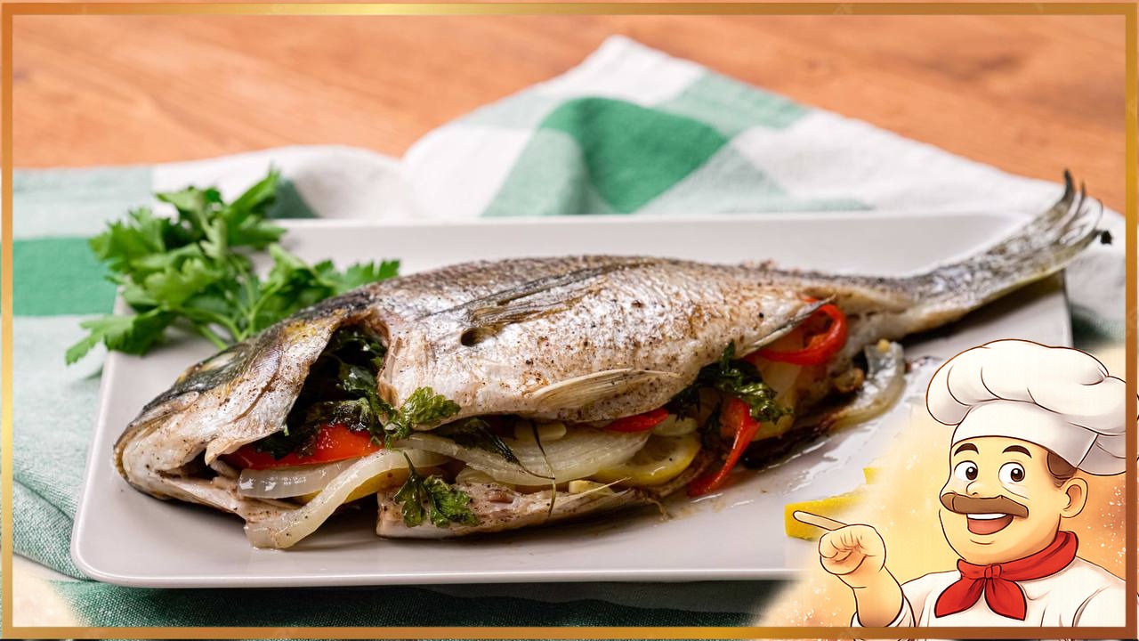 Рыба, фаршированная овощами
