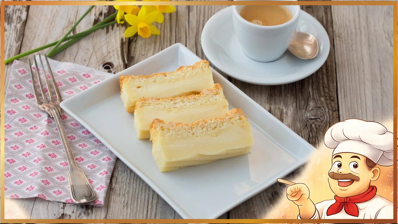 Сливочный трехслойный пирог