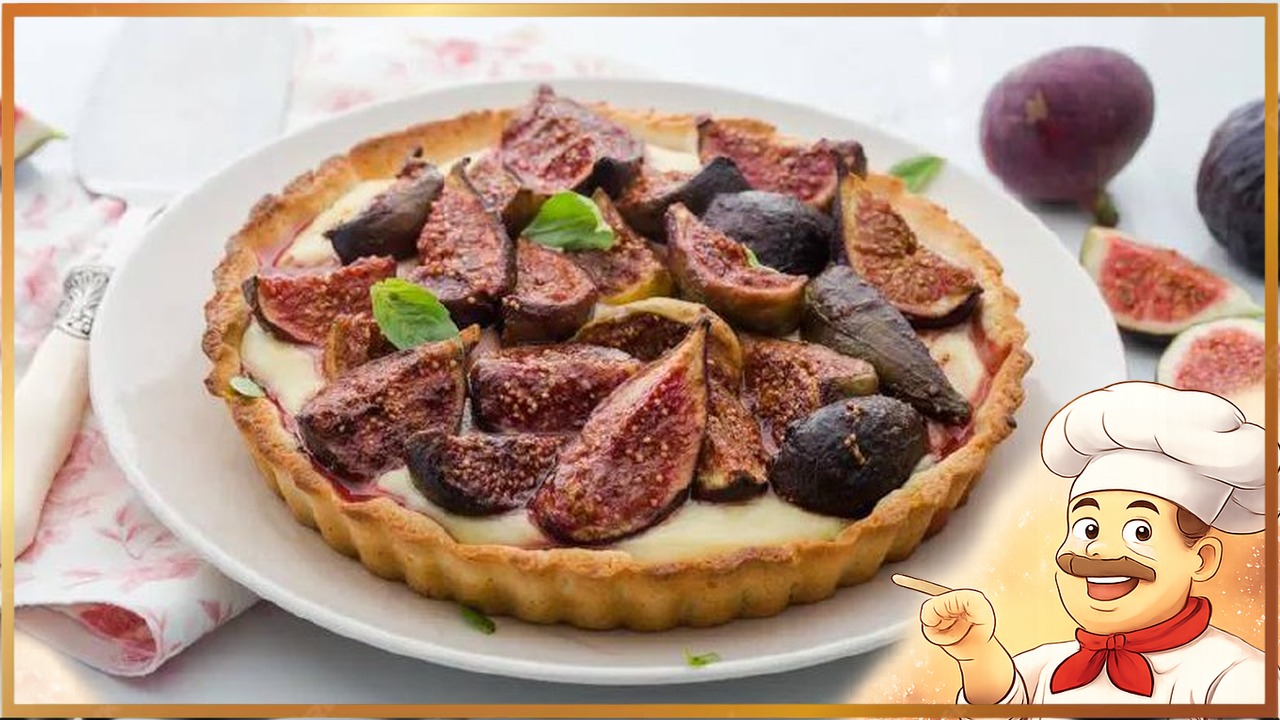 Пирог с инжиром и заварным кремом