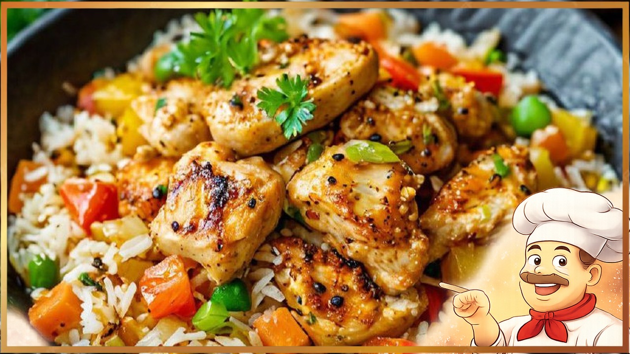 Рис с курицей и овощами