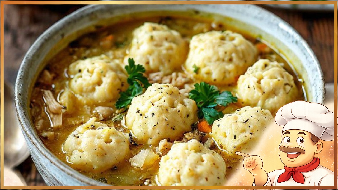 Куриный суп с клёцками