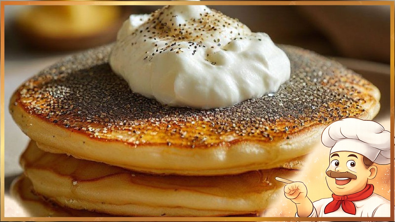 Оладьи на сметане с маком