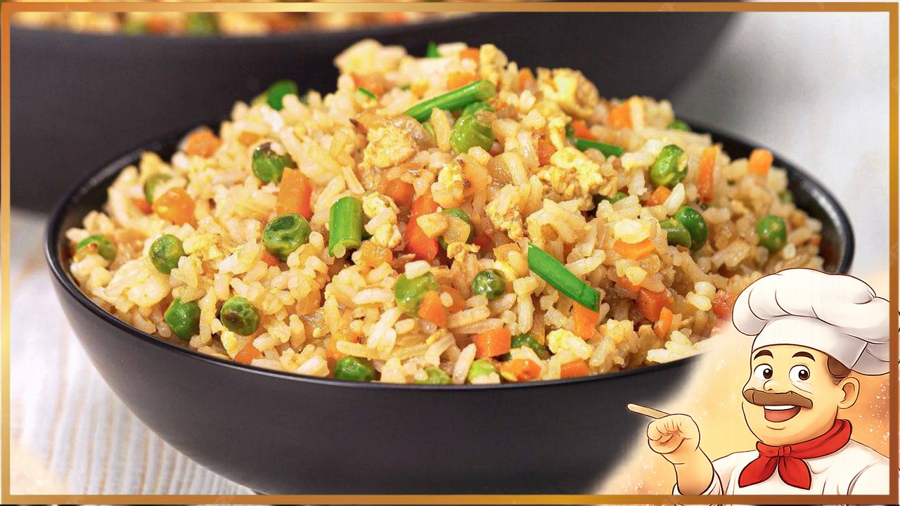 Рис с овощами на сковороде