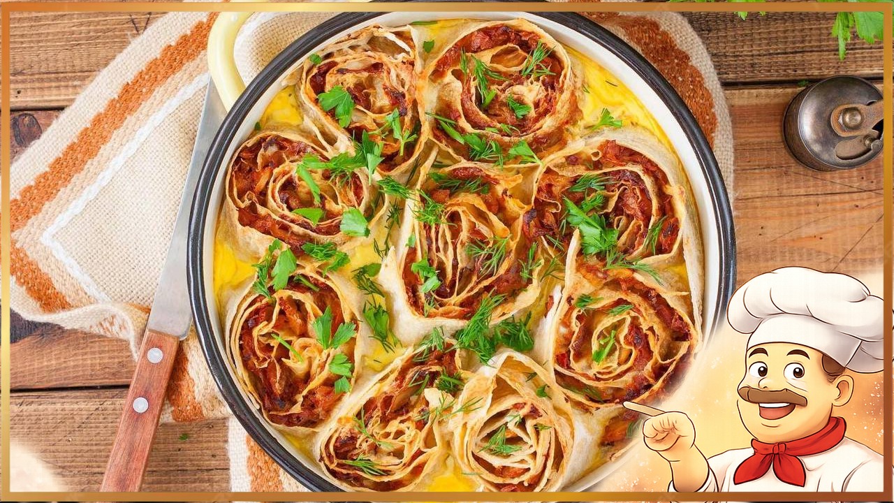 Капустный пирог из лаваша