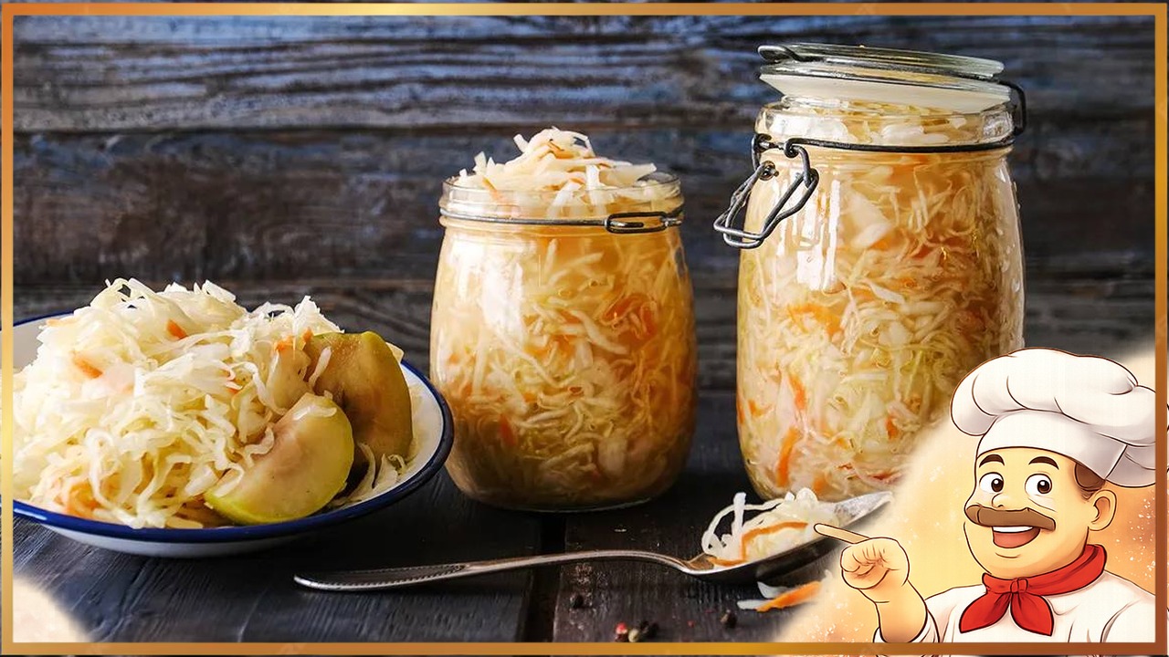 Квашеная капуста с яблоками и морковью